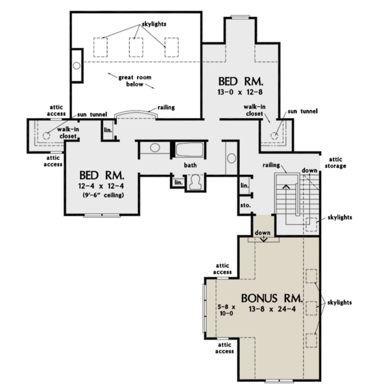 Second Floor for House Plan #2865-00145