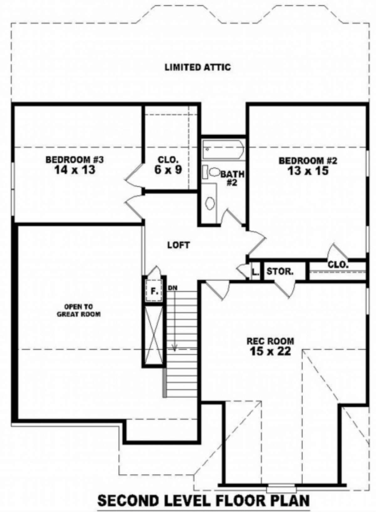 Floorplan 2 for House Plan #053-00374