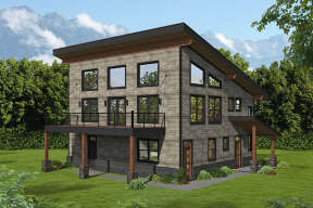 Modern  House Plan #940-00507 Elevation Photo