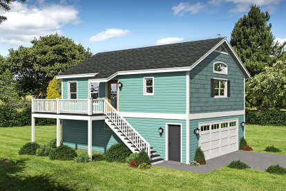 1 Bed, 2 Bath, 1185 Square Foot House Plan - #940-00509
