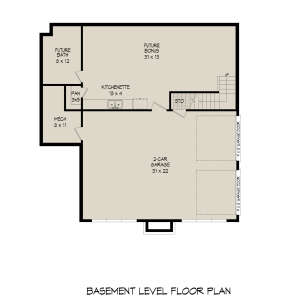 Basement/Garage for House Plan #940-00510