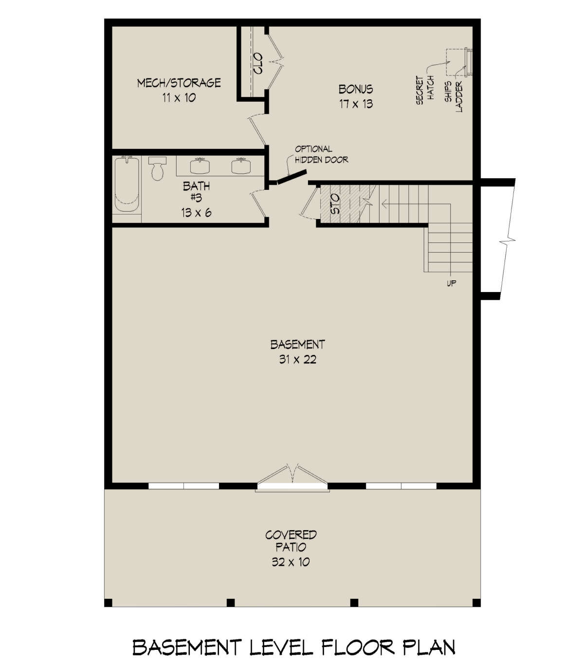 Basement for House Plan #940-00511