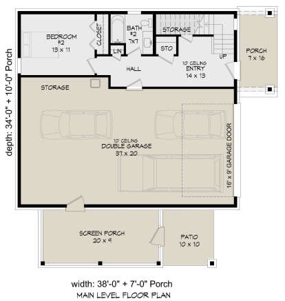 First Floor for House Plan #940-00513