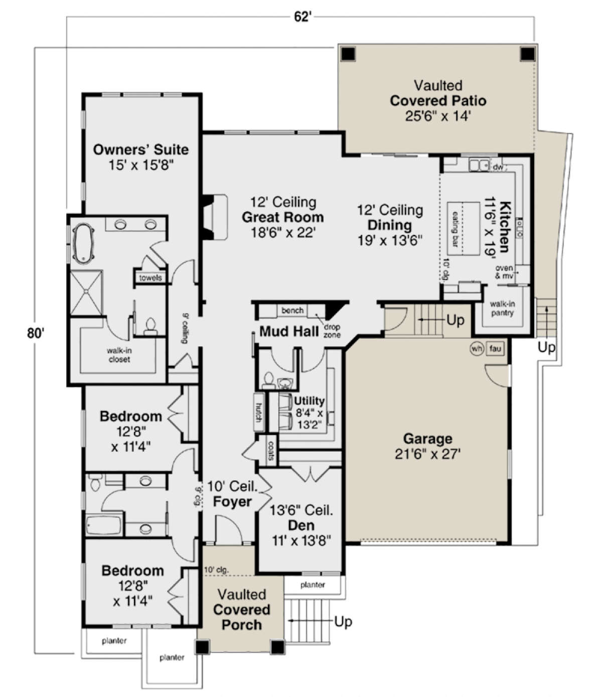 Main Floor  for House Plan #035-01002