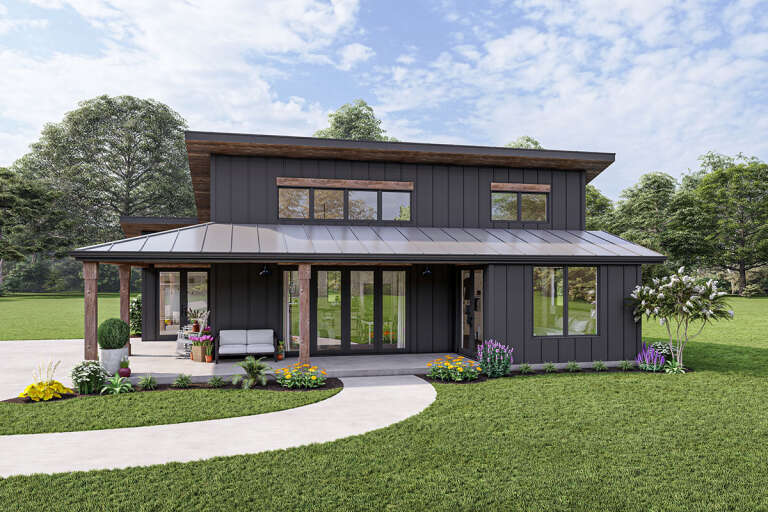 Modern House Plan #1462-00044 Elevation Photo