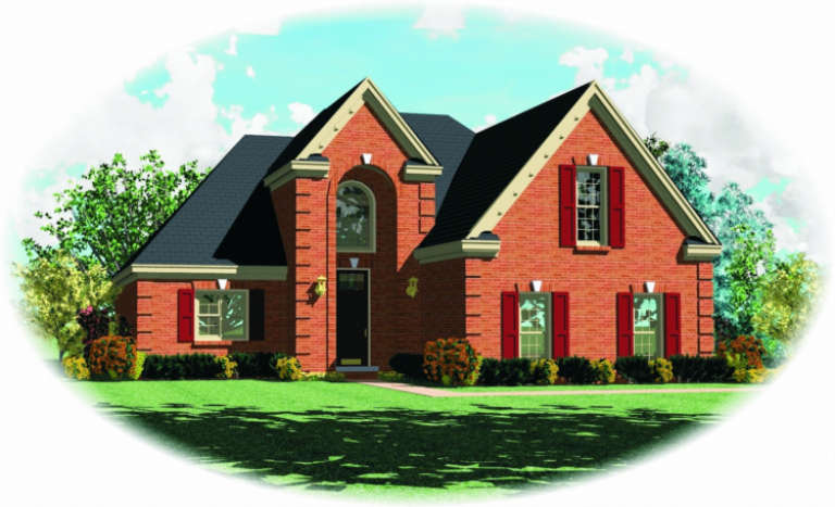 European House Plan #053-00376 Elevation Photo