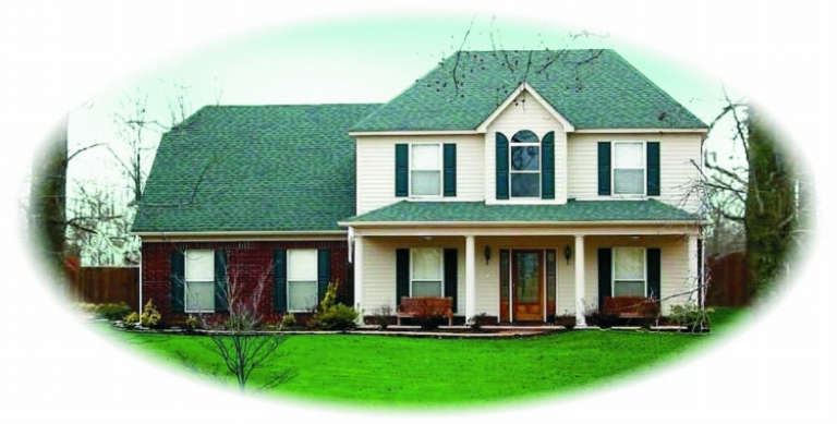 Country House Plan #053-00377 Elevation Photo