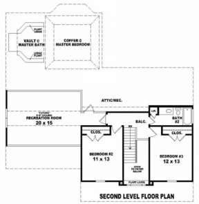 Floorplan 2 for House Plan #053-00377