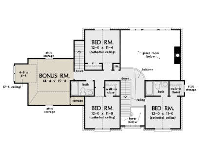 Second Floor for House Plan #2865-00163