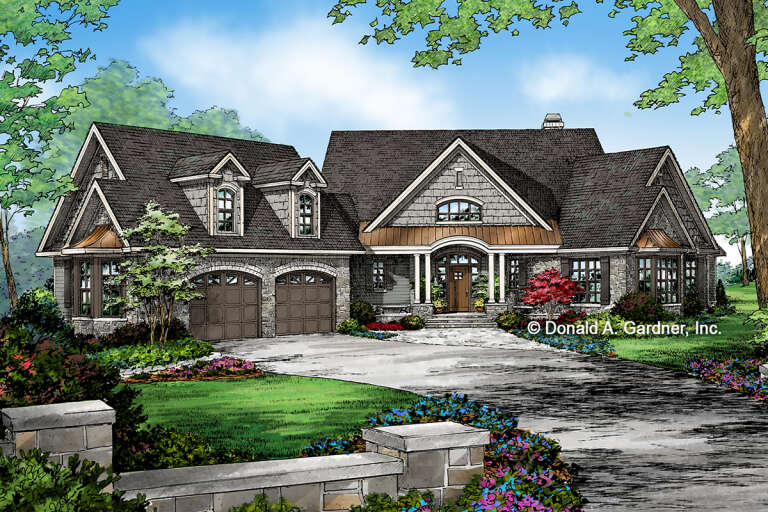 Lake Front House Plan #2865-00166 Elevation Photo