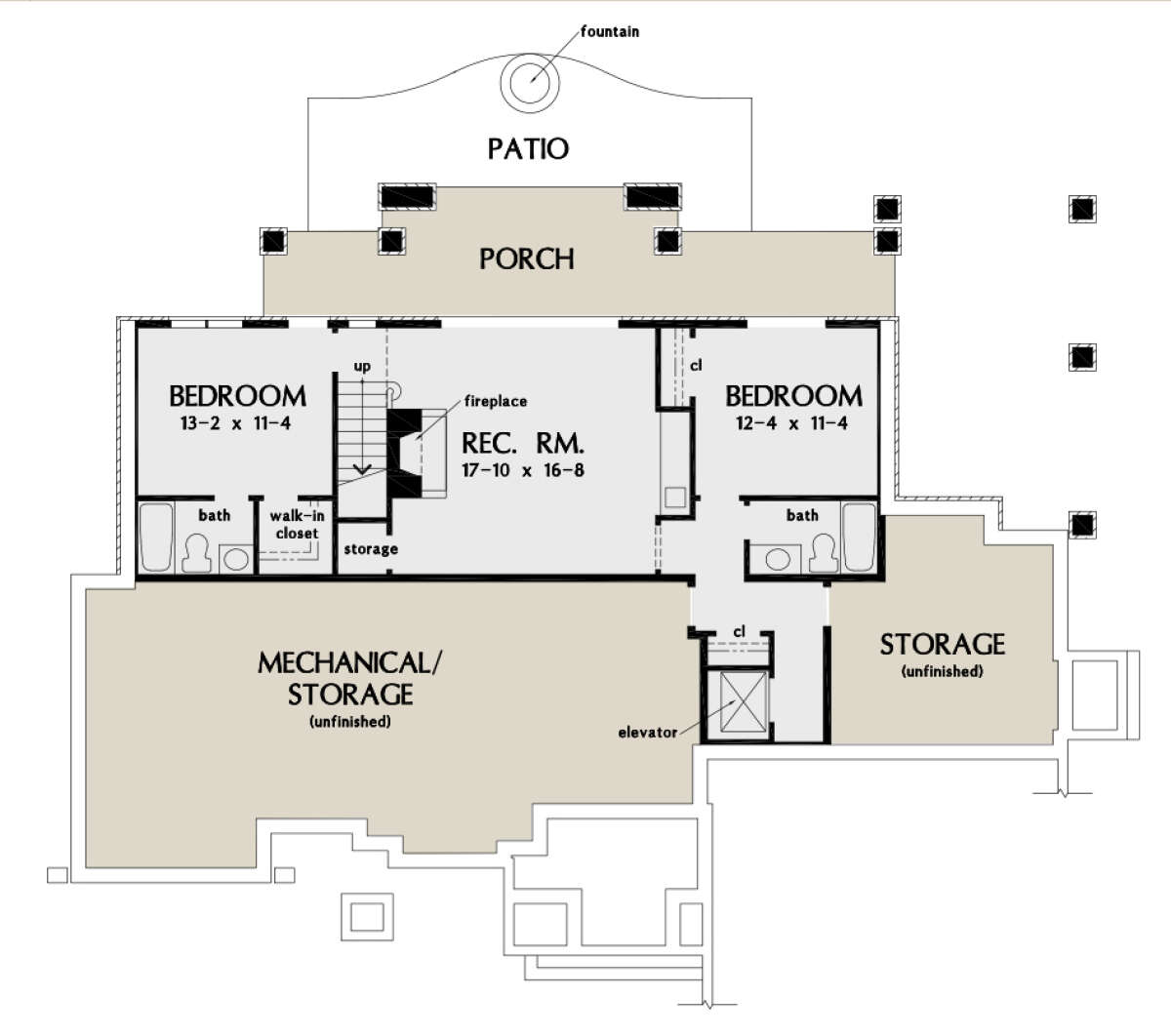 Basement for House Plan #2865-00168