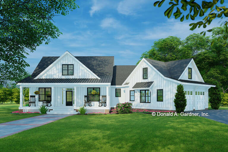 Modern Farmhouse House Plan #2865-00170 Elevation Photo