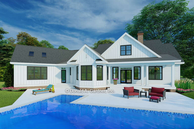 Modern Farmhouse House Plan #2865-00170 Elevation Photo