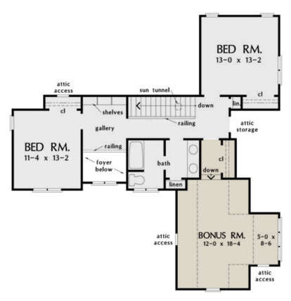 Second Floor for House Plan #2865-00171