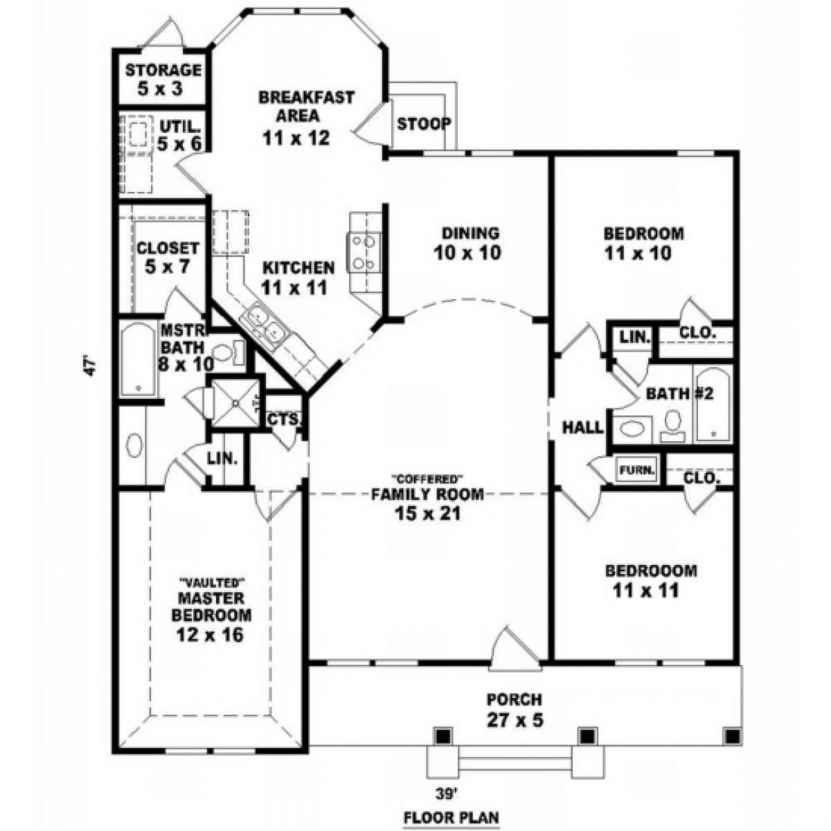 Floorplan 1 for House Plan #053-00378