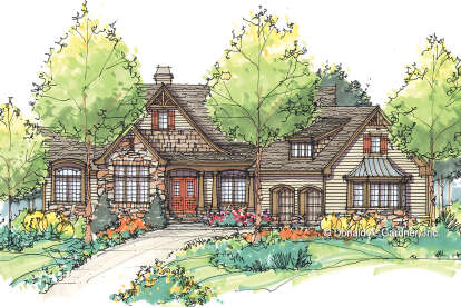 Lake Front House Plan #2865-00172 Elevation Photo