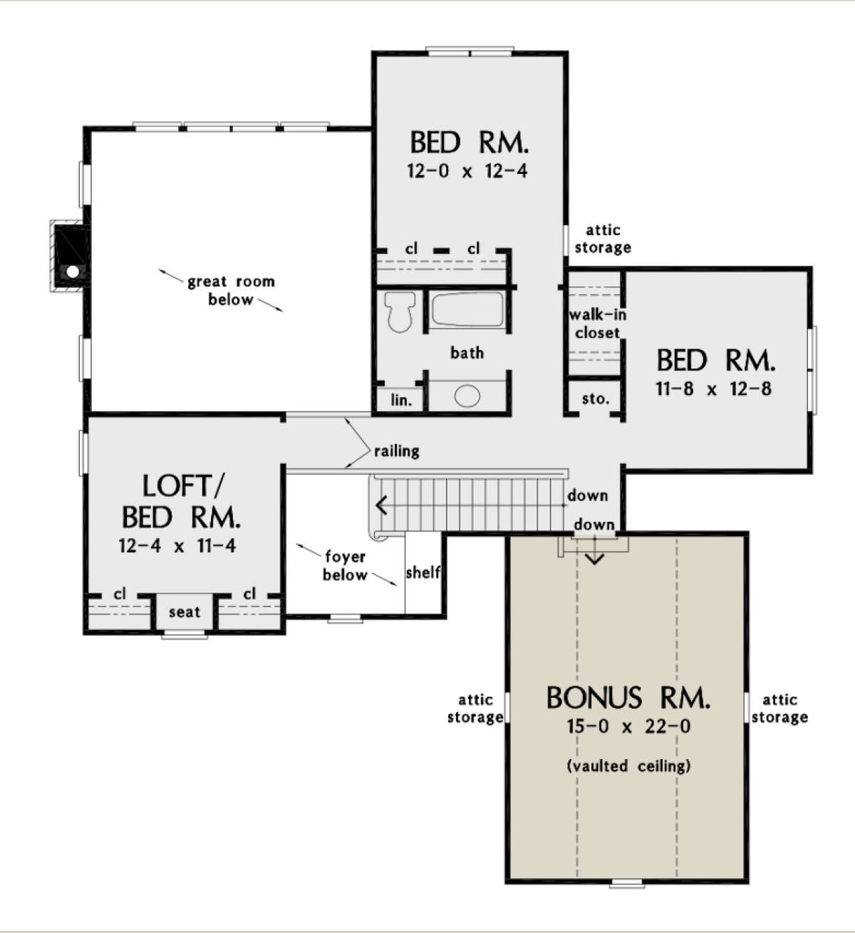 Second Floor for House Plan #2865-00179
