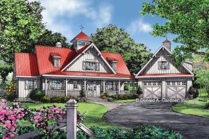 Modern Farmhouse House Plan #2865-00180 Elevation Photo