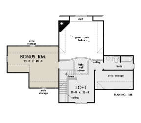 Second Floor for House Plan #2865-00180