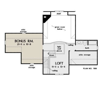 Second Floor for House Plan #2865-00180