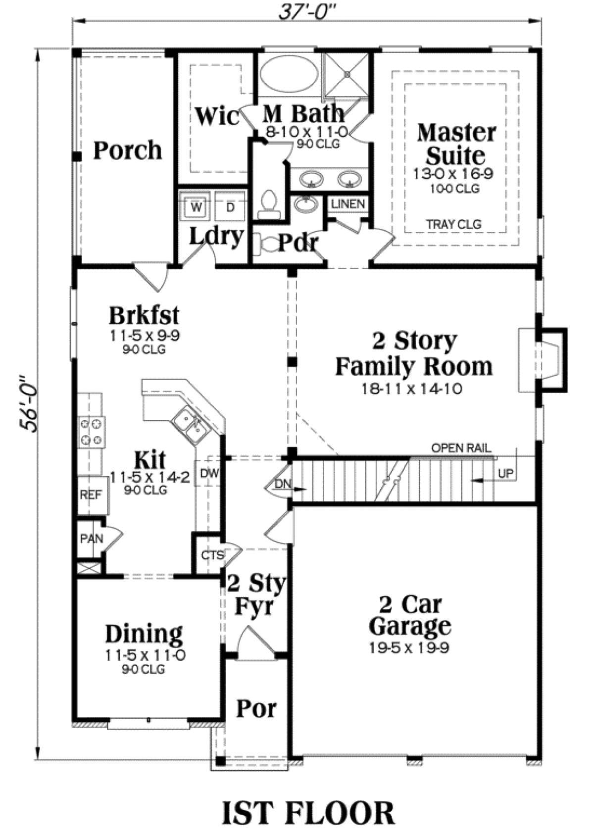 Main Floor for House Plan #009-00011