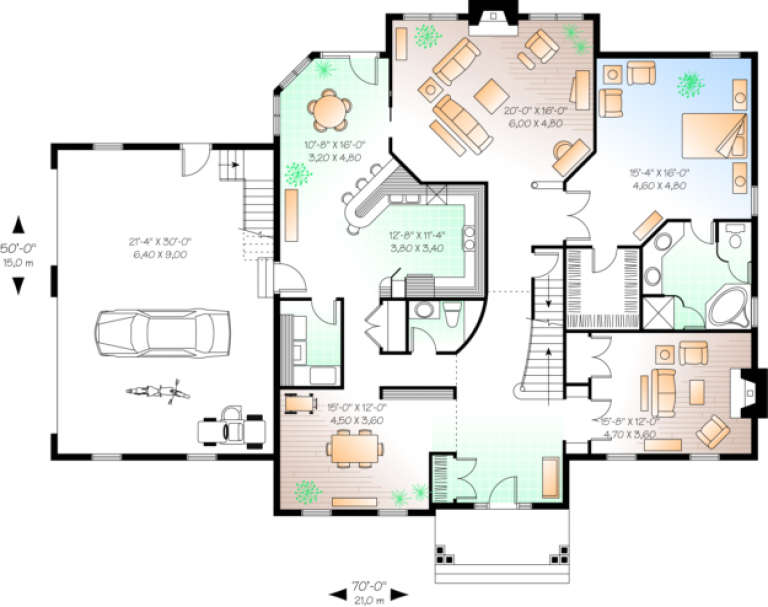 House Plan House Plan #270 Drawing 1