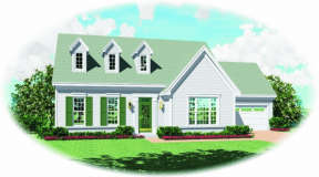 Traditional House Plan #053-00379 Elevation Photo