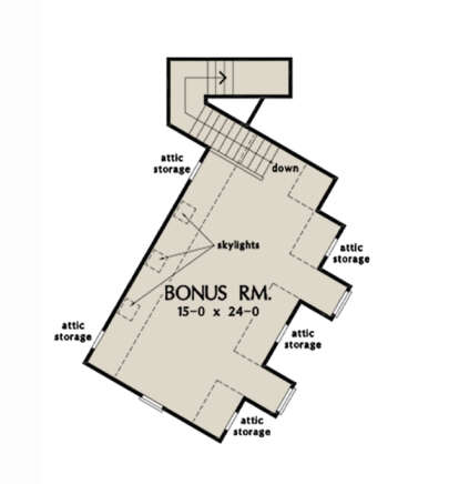Bonus Room for House Plan #2865-00184