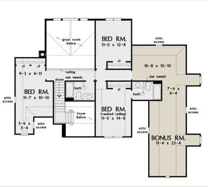 Second Floor for House Plan #2865-00187