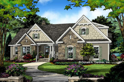 4 Bed, 3 Bath, 2960 Square Foot House Plan - #2865-00191