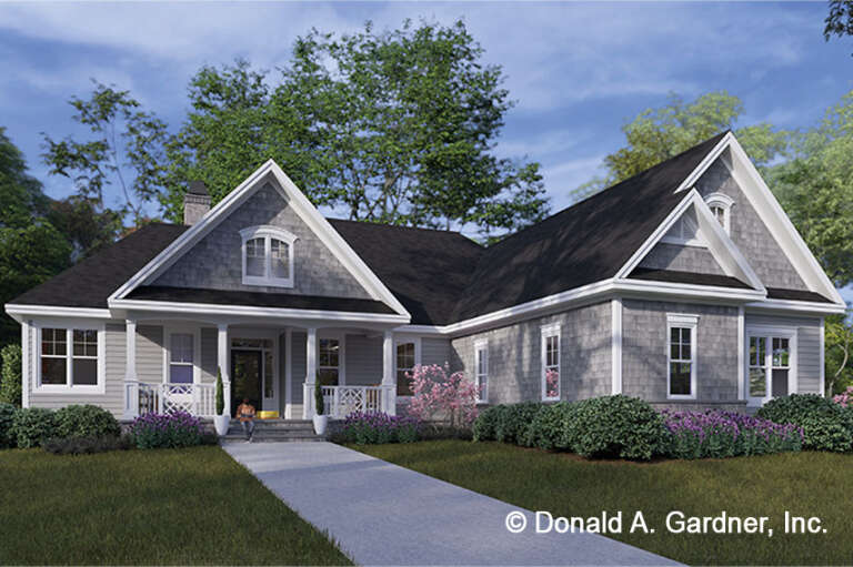 House Plan House Plan #27010 Angled Front Elevation