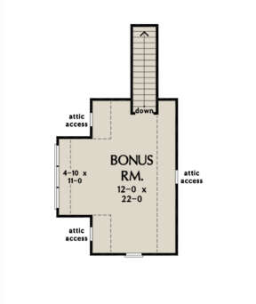 Bonus Room for House Plan #2865-00197