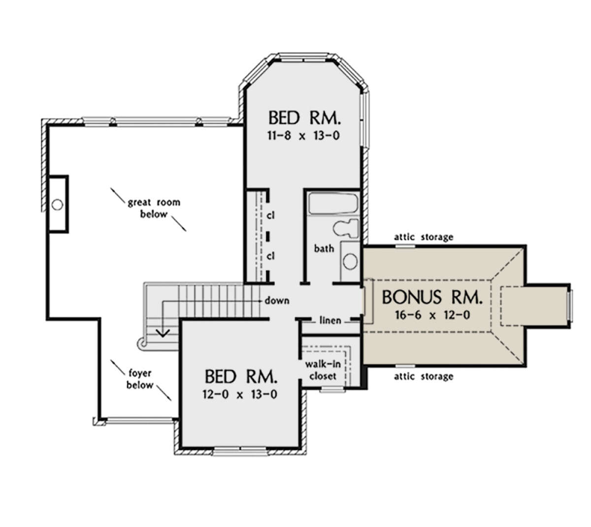 Second Floor for House Plan #2865-00199