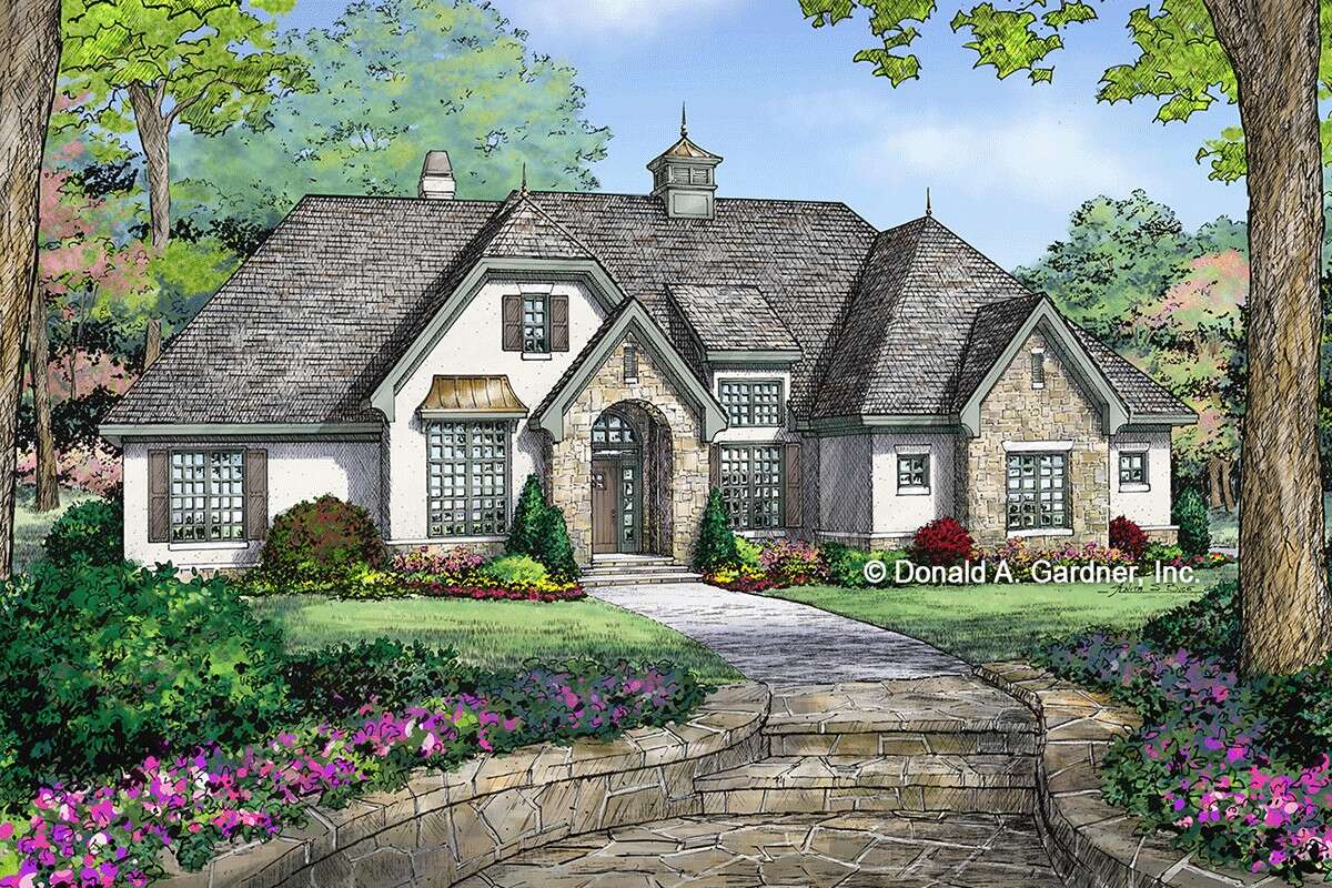 French Country Plan - 1,833 Square Feet, 3 Bedrooms, 2.5 Bathrooms ...