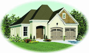 French Country House Plan #053-00382 Elevation Photo