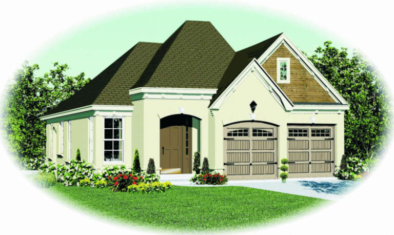 French Country House Plan #053-00382 Elevation Photo