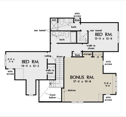 Second Floor for House Plan #2865-00220