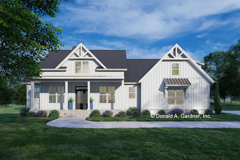 Modern Farmhouse House Plan #2865-00221 Elevation Photo