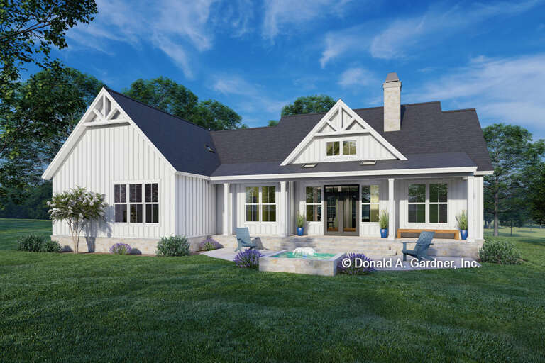 Modern Farmhouse House Plan #2865-00221 Elevation Photo
