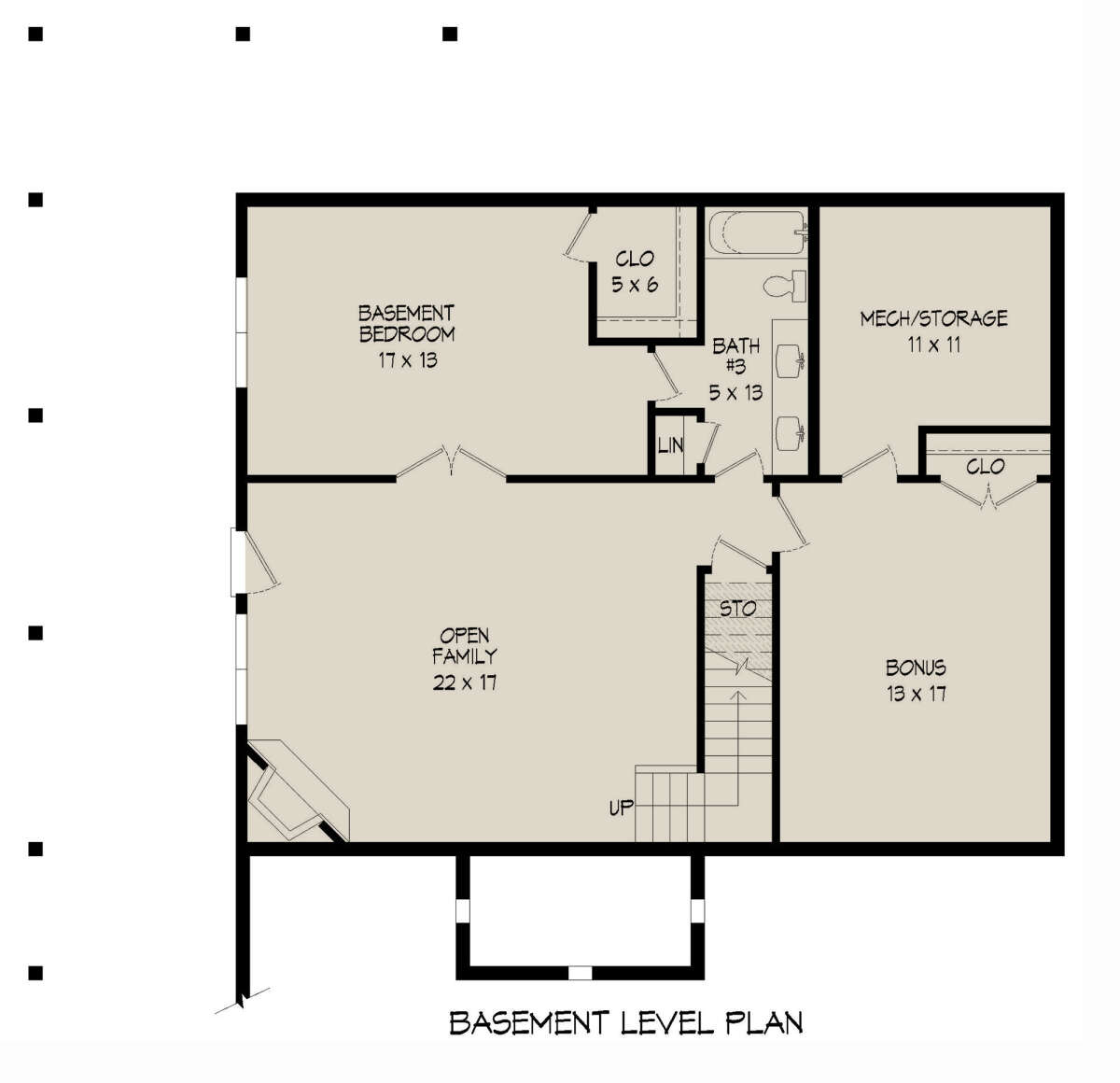 Basement for House Plan #940-00515
