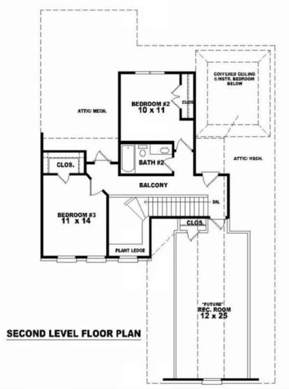 Floorplan 2 for House Plan #053-00384