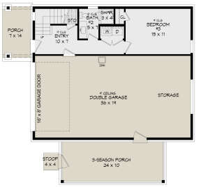 First Floor for House Plan #940-00527