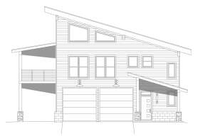 Modern  House Plan #940-00529 Elevation Photo