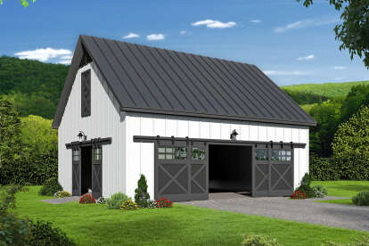 Barn House Plan #940-00530 Elevation Photo