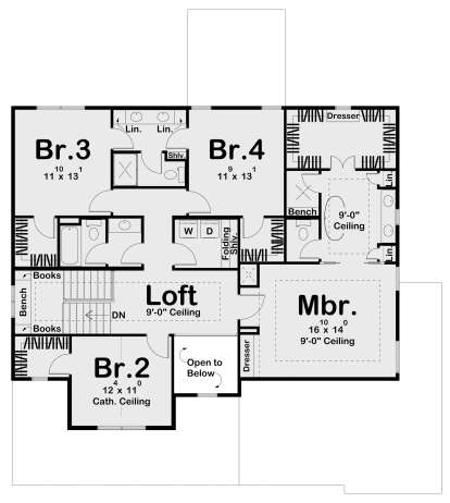 Second Floor for House Plan #963-00649