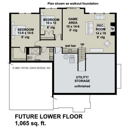 Basement for House Plan #098-00341