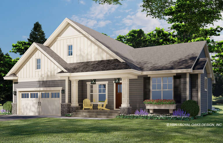 Craftsman House Plan #098-00343 Elevation Photo