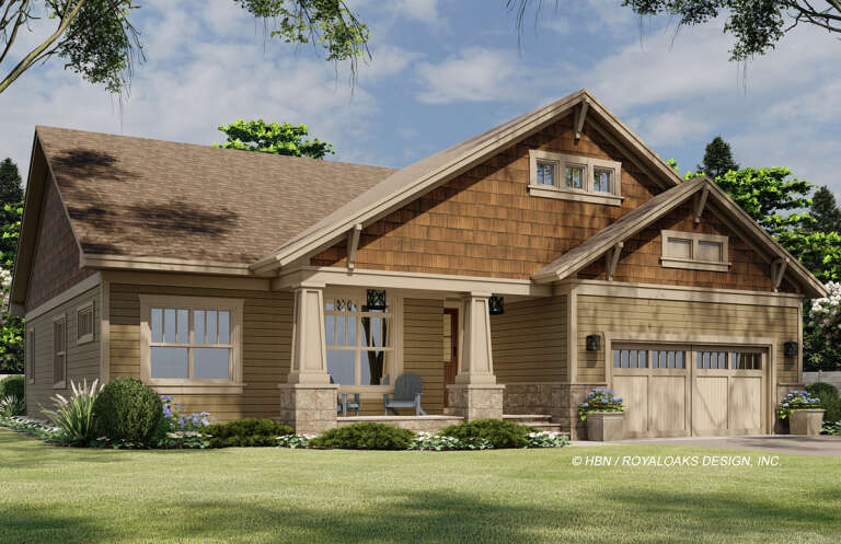 Craftsman House Plan #098-00344 Elevation Photo