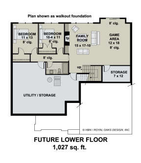Basement for House Plan #098-00344