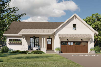 Modern Farmhouse House Plan #098-00345 Elevation Photo